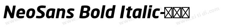 NeoSans Bold Italic字体转换